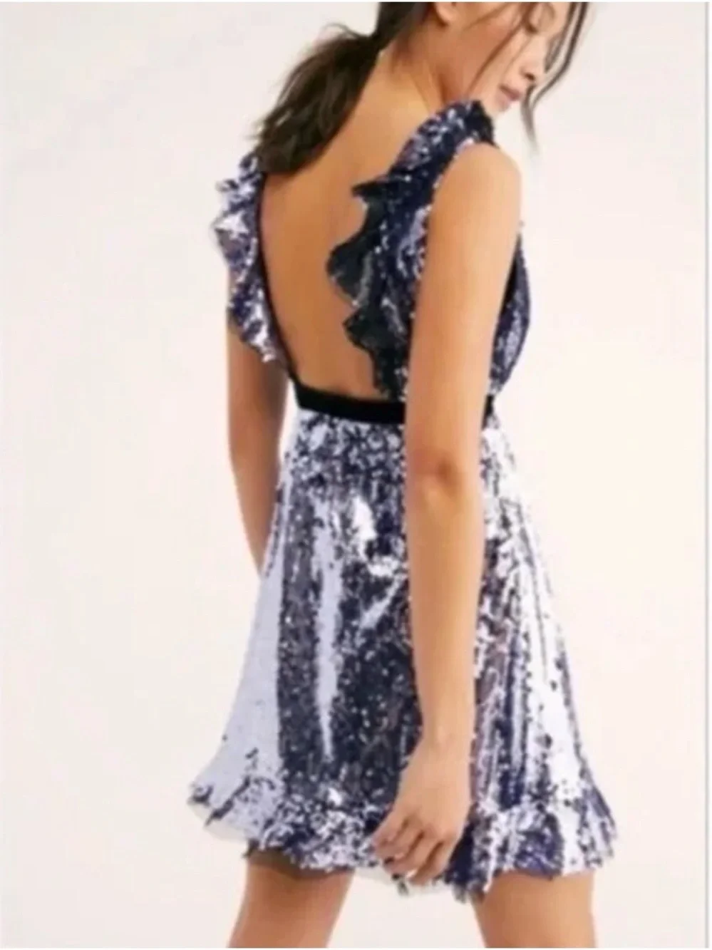 Free People Purple Siren Sequin Dress Size 6 - Picture 3 of 16